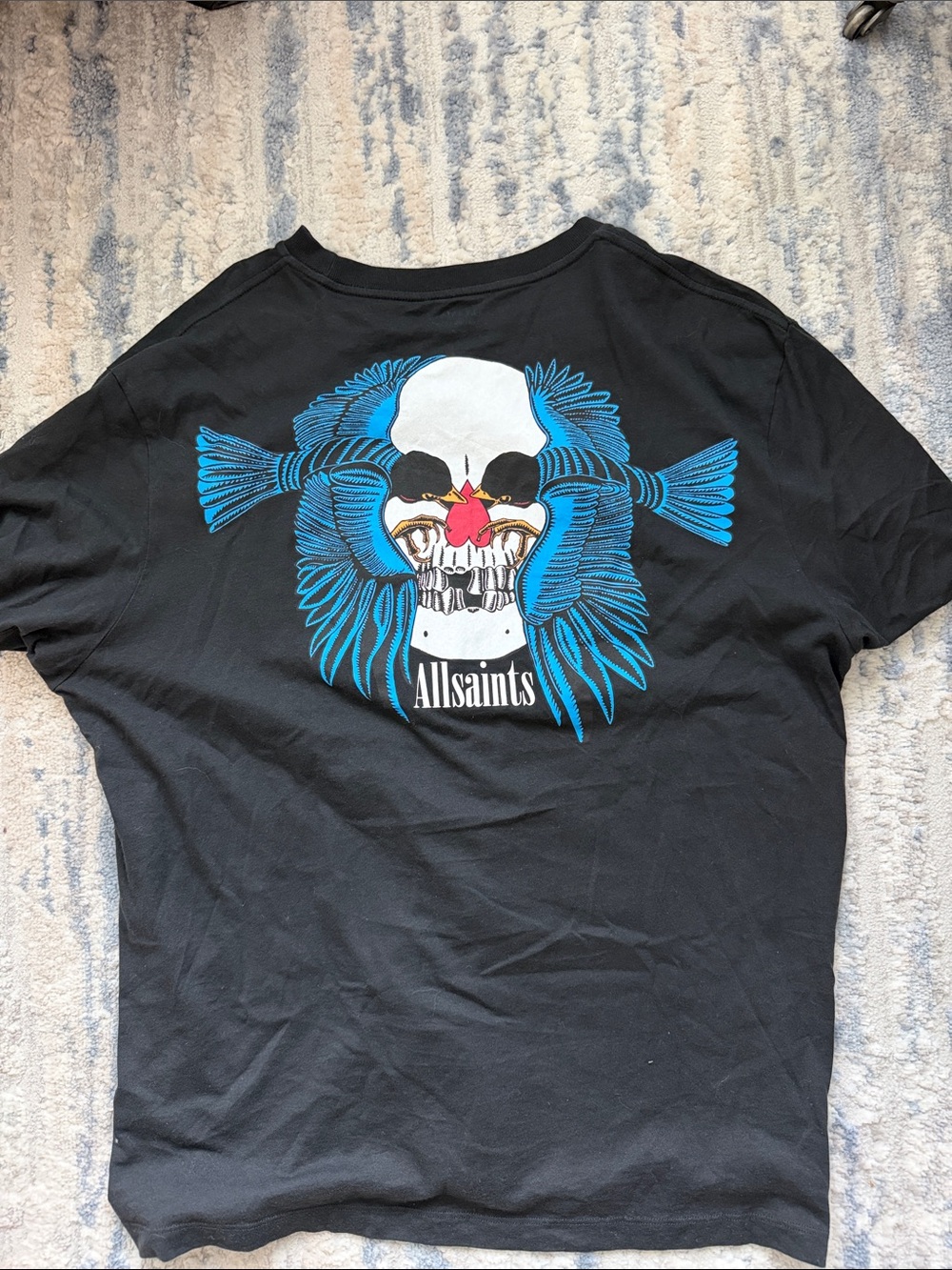 Black T-Shirt with Skull Graphic